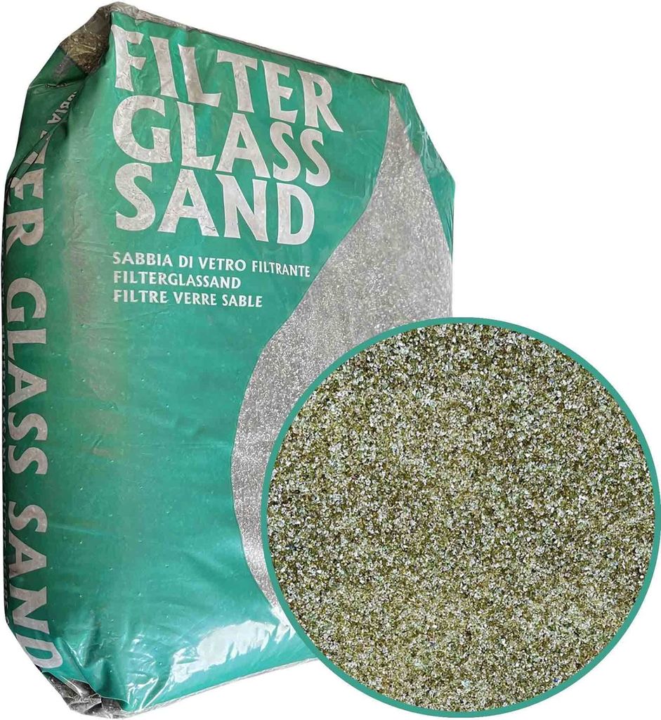 Filterglas Filtersand Glassand 0,5 - 1,25 mm 20 kg PE-Sack Produktbild 7