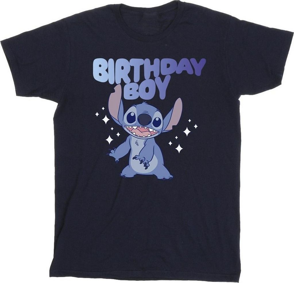 Lilo & Stitch - "Birthday Boy" T-Shirt für Jungen BI54235 (104) (Marineblau)