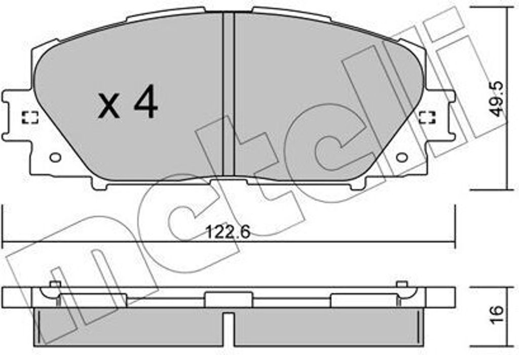 METELLI Bremsbeläge Satz Vorne Bremsklötze für TOYOTA PRIUS (ZVW3) 22-0745-1