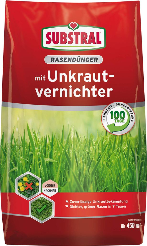 9kg Substral®Rasendünger mit Unkrautvernichter Produktbild 