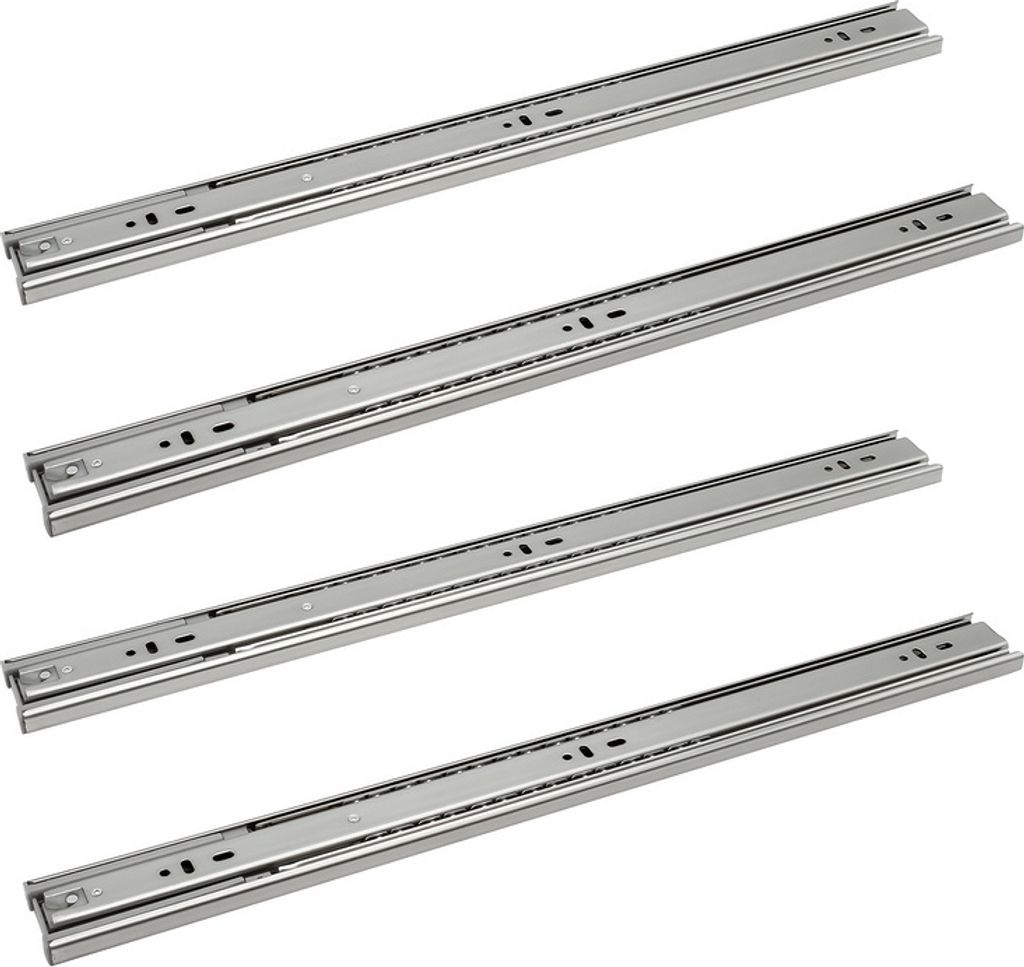 TolleTour Schubladenschienen Rollenführung Schiene Schubladenauszug Schubladen Kugelführung Selbsteinzug Vollauszug Länge 550mm 2Paar