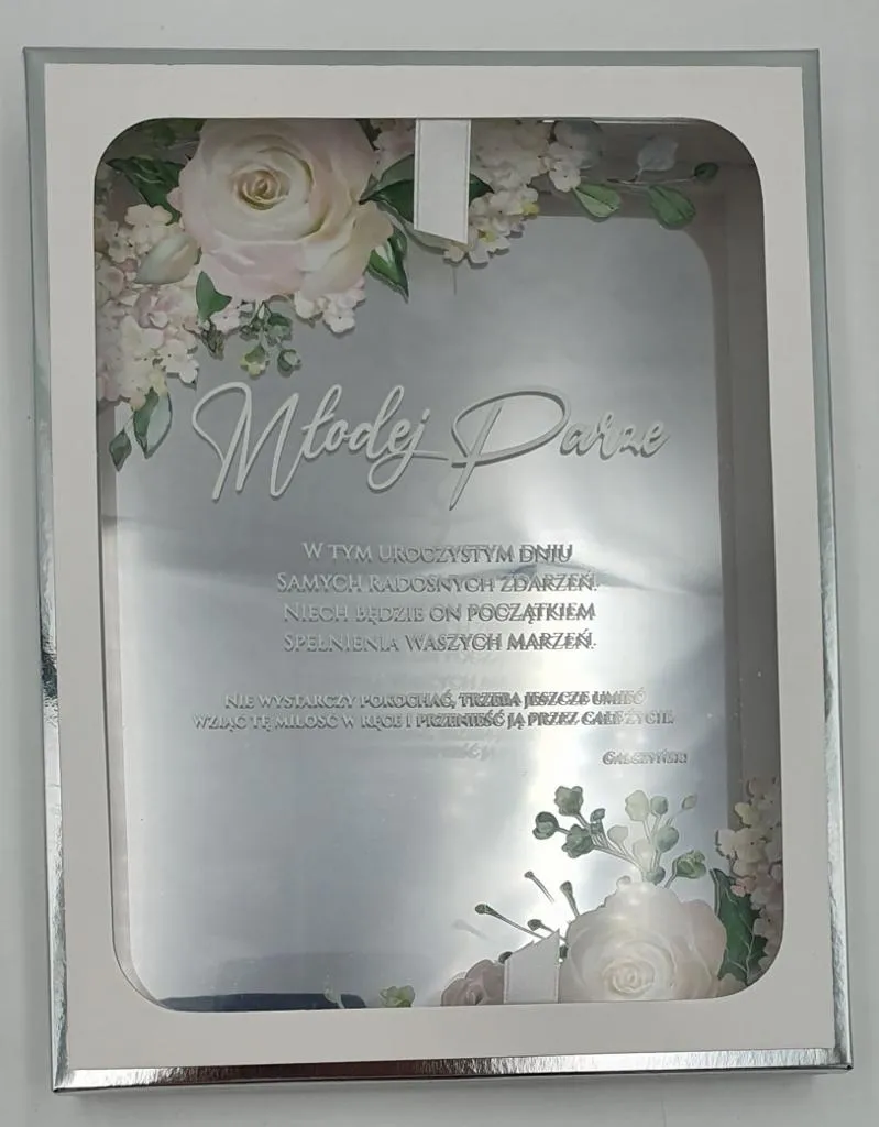 Cadre photo miroir 19 x 25 cm pour immortaliser votre cérémonie de mariage
