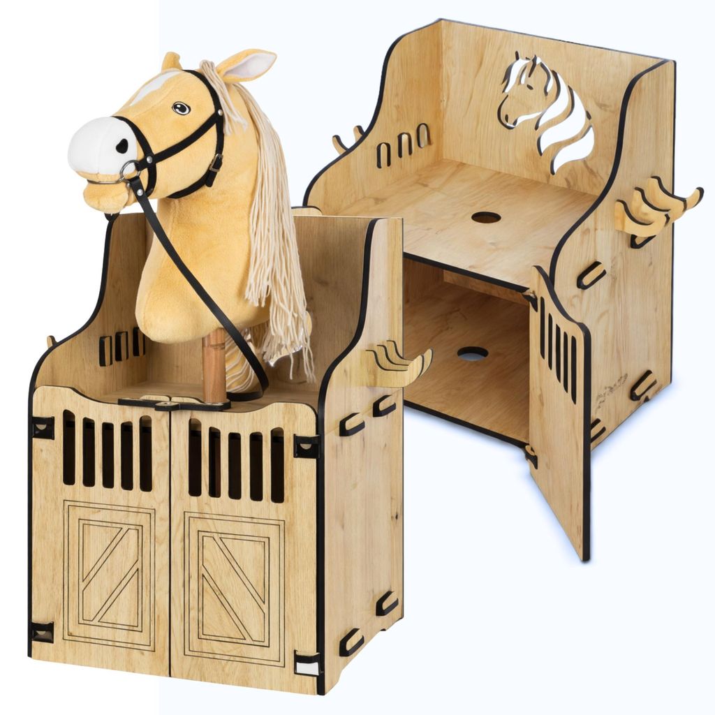 Hoofly Hobby Horse Stall Wandhalterung für 1 Pferd - Produktbild 