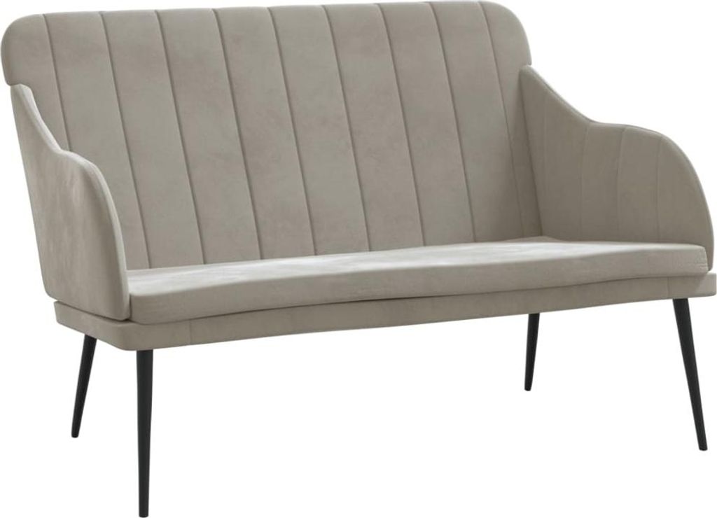 vidaXL Lavica Light Grey 110x76x80 cm Velvet Obrázok produktu 