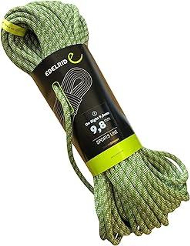EDELRID Kletterseil On Sight 9,8 mm (dynamisches Einfachseil), Farbe:Green, Größe:30 Meter