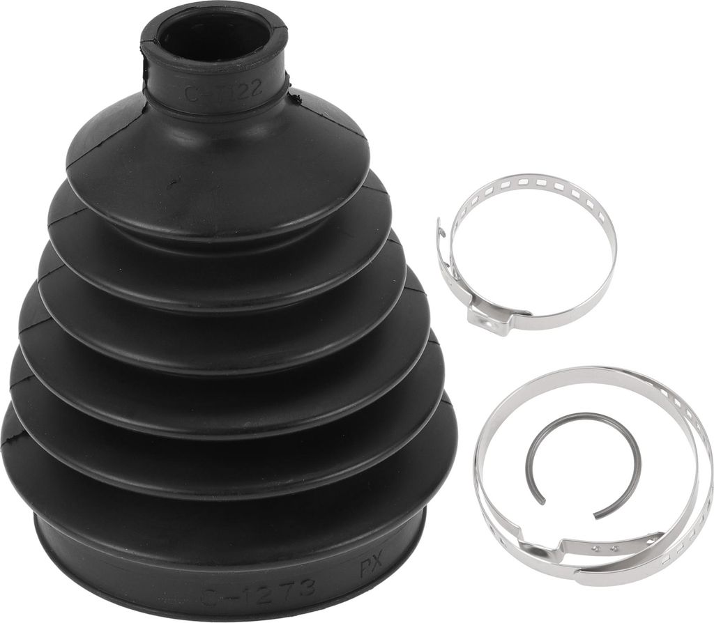 1 Satz CV-Gelenkmanschetten-Kit für Mitsubishi Montero 2001-2006 Äußere Gleichlaufgelenkmanschette mit Klemmen Nr. MR528639 Schwarzes Gummi