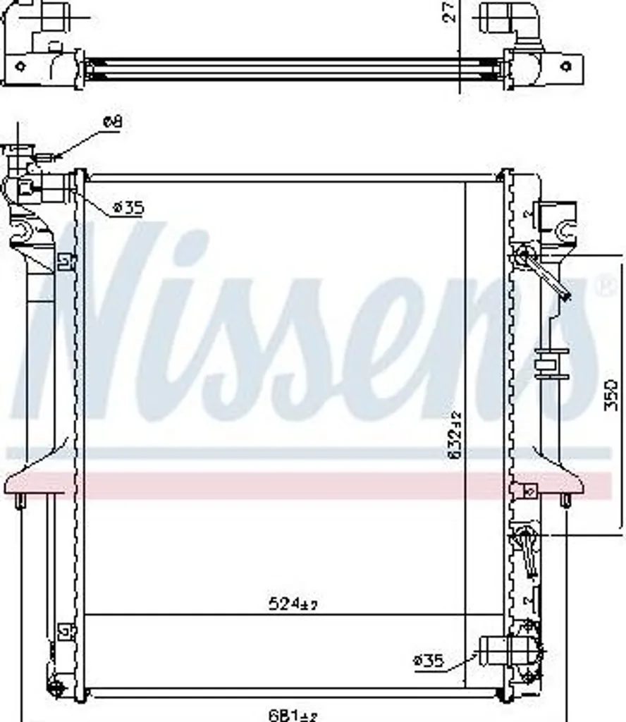 Évitez la surchauffe moteur L200 avec le radiateur Nissens 628966 fiable