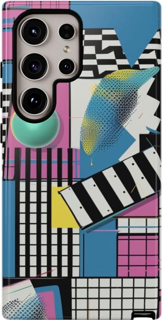 Buntes geometrisches Muster – Hülle Kompatibel mit Galaxy S24 Ultra