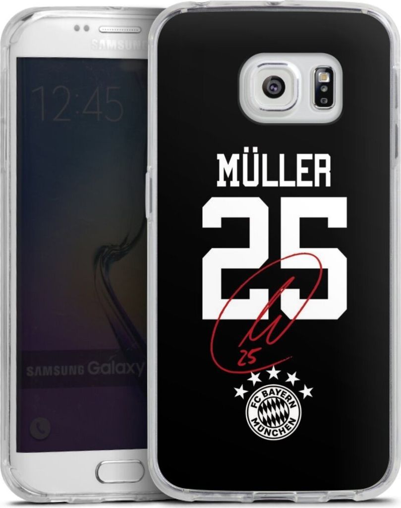 DeinDesign Handyhülle für Samsung Galaxy S6 Edge Silikon Hülle Case Smartphone Schutzhülle FC Bayern München FCB Thomas Müller