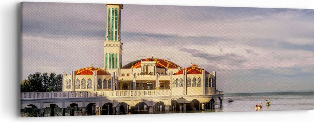 Bild auf Leinwand - Leinwandbild - Architektur asien gebäude kultur - 90x30cm - Wand Bild - Wanddeko - Leinwanddruck - Bilder - Kunstdruck - Wandd...