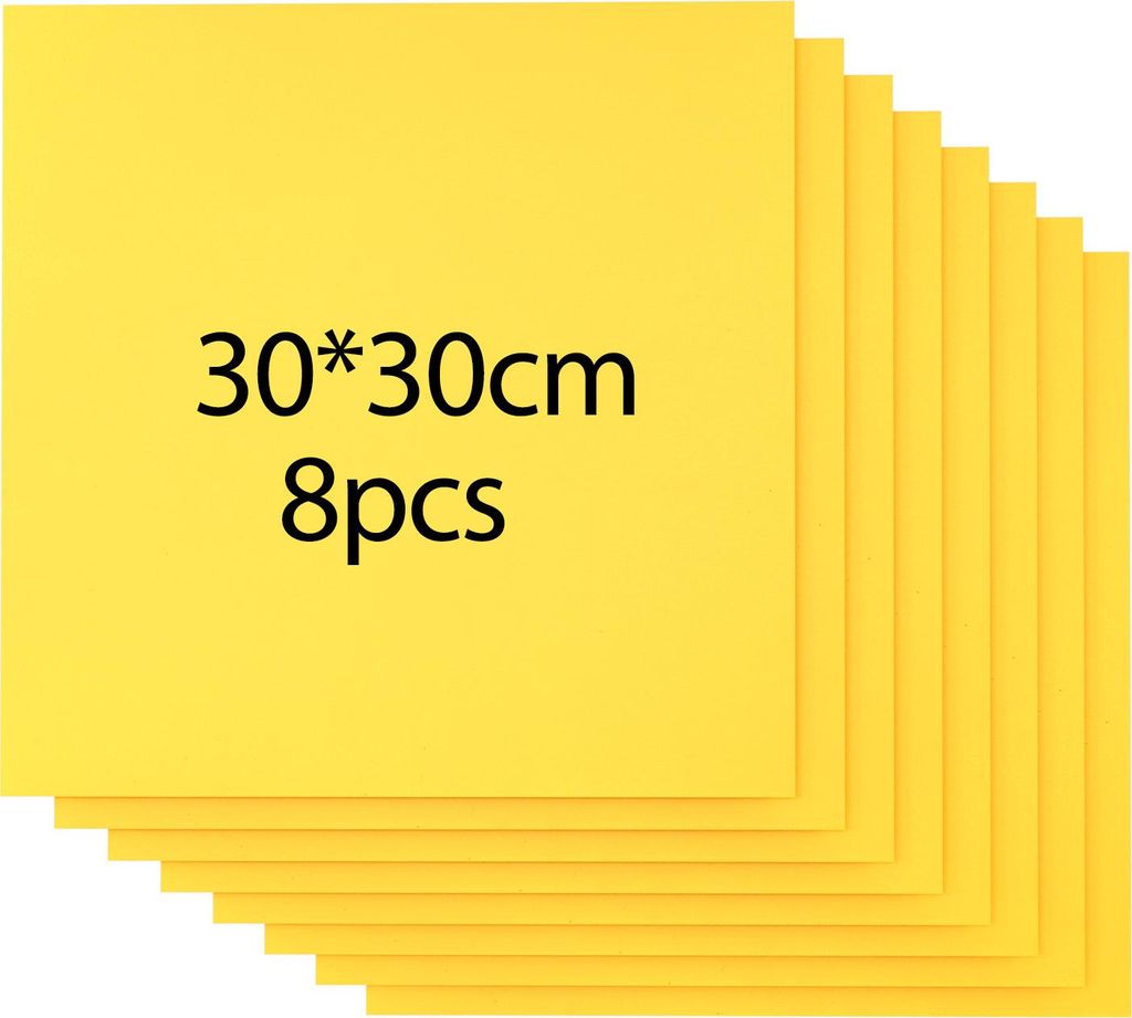 8 Stš¹ck 3mm 30x30cm Farbiges Sperrholz ohne Lackierung, Buntes Bastelholz fš¹r Modellbau, Lasergravur & Schneiden šC Gelb