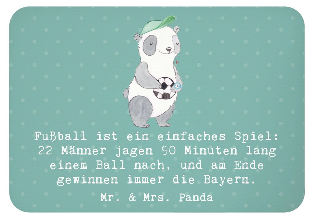 Mr. & Mrs. Panda Kühlschrankmagnet Fußball Bayern - Meeresbrise - Geschenk, Teamsport, magnet, zettelhalter, Trainer, Ballspiel, Notizhalter, Spi...