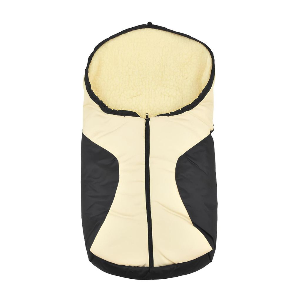 Baby-Delux Baby Fußsack Winterfußsack mit Fell für Kinderwagen Buggy Babyschale Herbst Winter beige