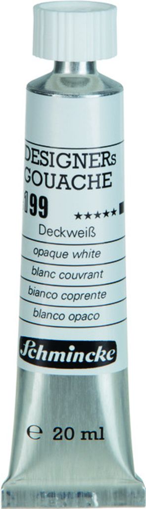Schmincke DESIGNERs GOUACHE - 20ml Tube - Deckweiss 25 199 007