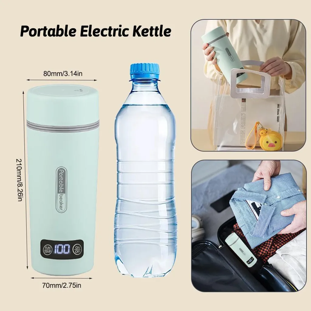 Mini Bouilloire de Voyage Électrique avec 4 Modes de Température Inox