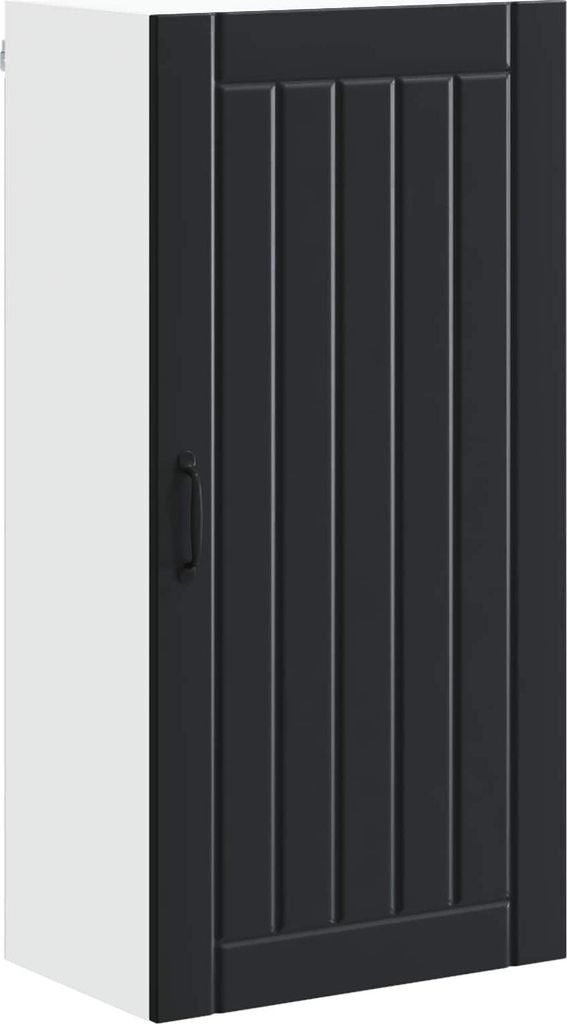 vidaXL Wandschrank LUCCA Schwarz 50 x 31 x 100 cm Holzwerkstoff