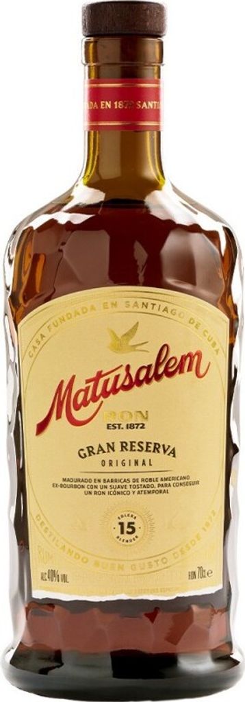 A bottle of Matusalem Gran Reserva 15 rum.