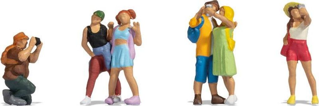 NOCH Touristen, Kunststofffiguren, ideal für TT Modellbahn Szenen