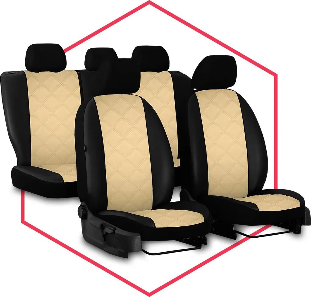Coprisedili auto Coprisedili universali per Volkswagen Golf III Set beige - 12