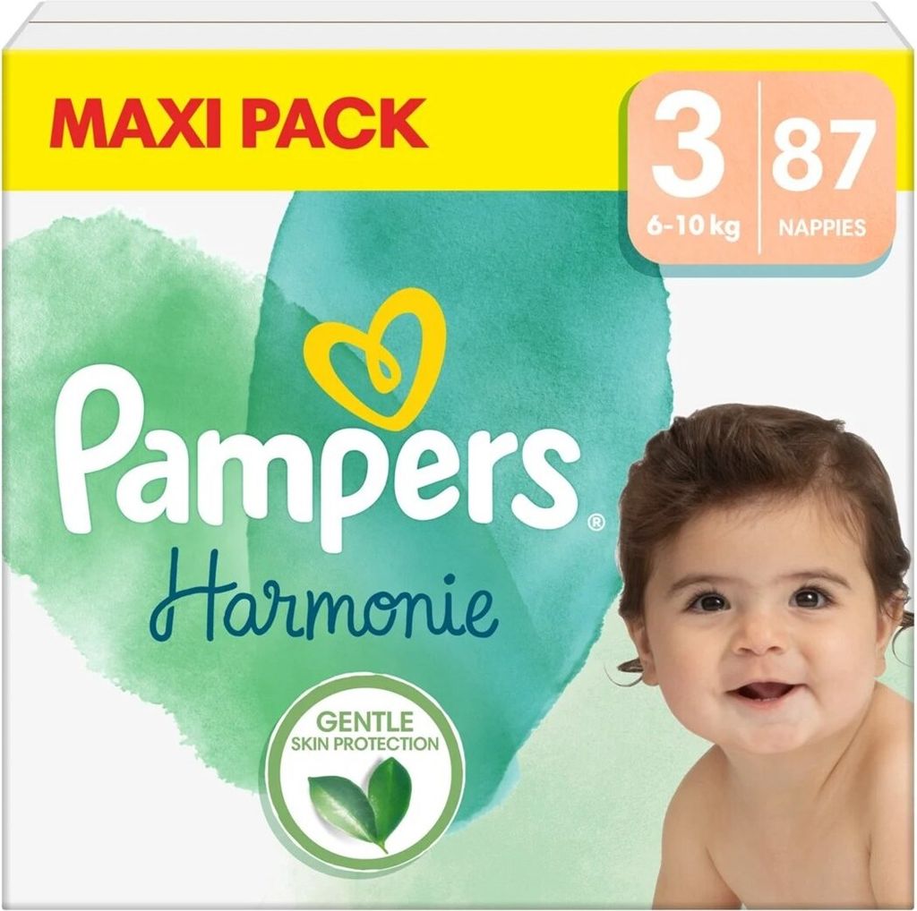 Pampers harmonie windeln 6-10kg, größe 3-midi, 87pcs Produktbild 