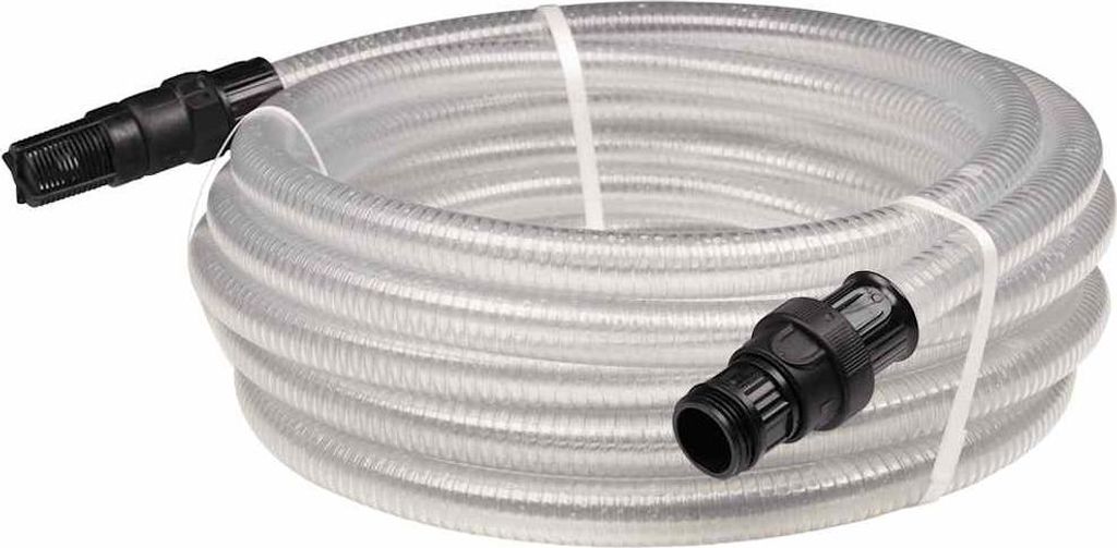 vidaXL Saugschlauch mit PVC-Anschlüssen Transparent 1" 10 m PVC