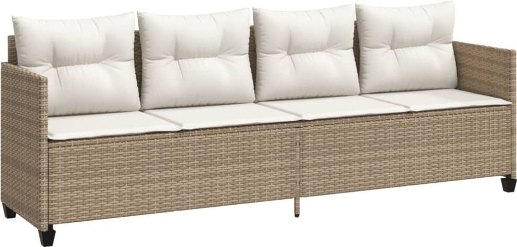 "SALE 2026"Liegestuhl/Relaxliege - Sonnenliege mit Kissen Beige Poly Rattan - 204x55x69,5cm - 204x55x69,5cm - Gartenliegen DEMöbel891354