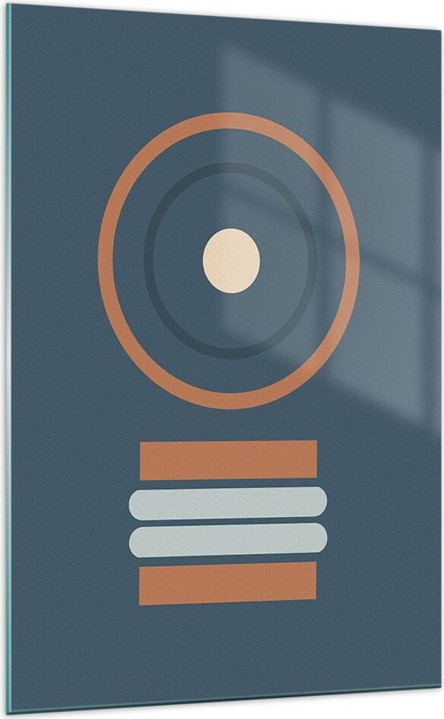 Bilder auf glas - Einteilig - Abstrakt modern Muster - 70x100cm - Glasbilder - Wandbilder - Bilder - zum Aufhängen bereit - Wanddekoration aus Gla...