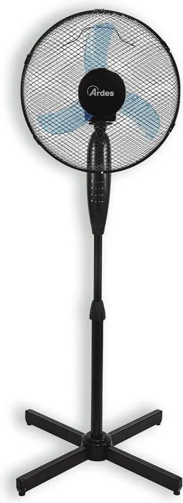 Ventilateur sur pied puissant 3 pales 30 cm avec hauteur réglable