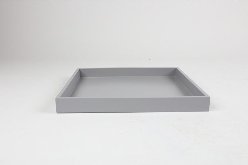 8x Holz Tablett ca. 30x30x2,9 cm – quadratisches Serviertablett aus Naturholz, robust pflegeleicht und dekorativ für Küche Gastronomie oder Woh...