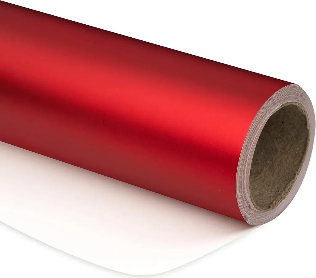 Papier cadeau rouge opaque et résistant 10m - Ne se déchire pas
