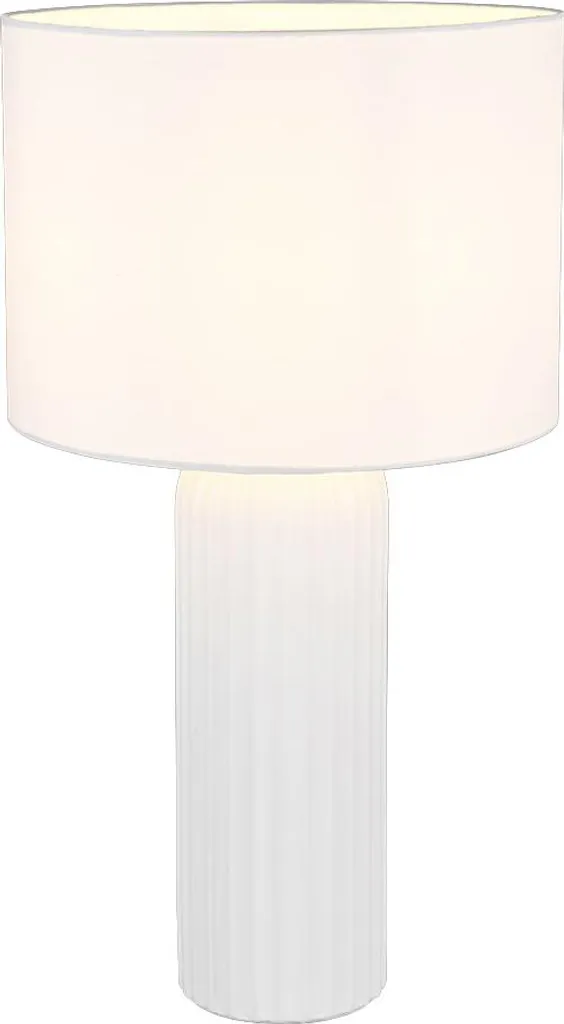 Lampe de table blanche en céramique : illuminez vos coins sombres 51cm