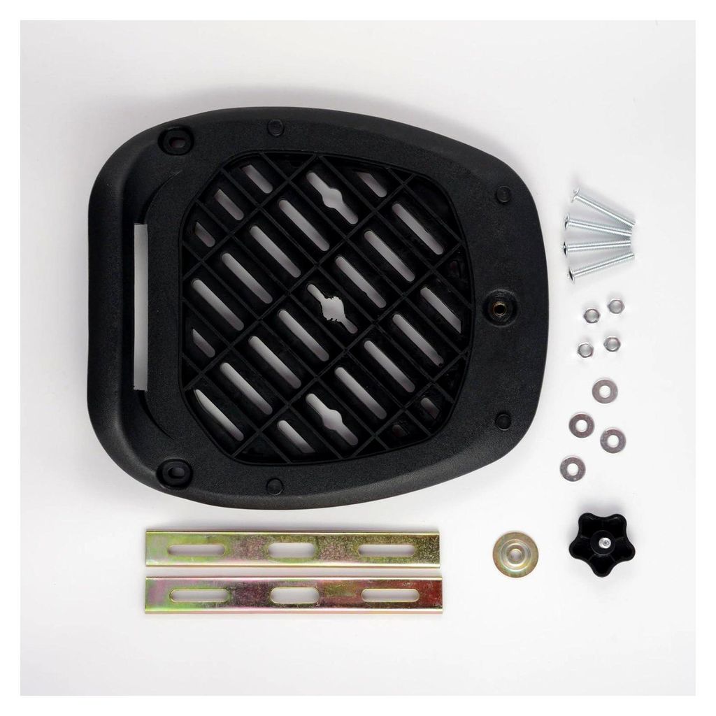 Top Case für Motorrad mit Bremsleuchten, Koffer für Scooter und Quad, 32 L, Silber