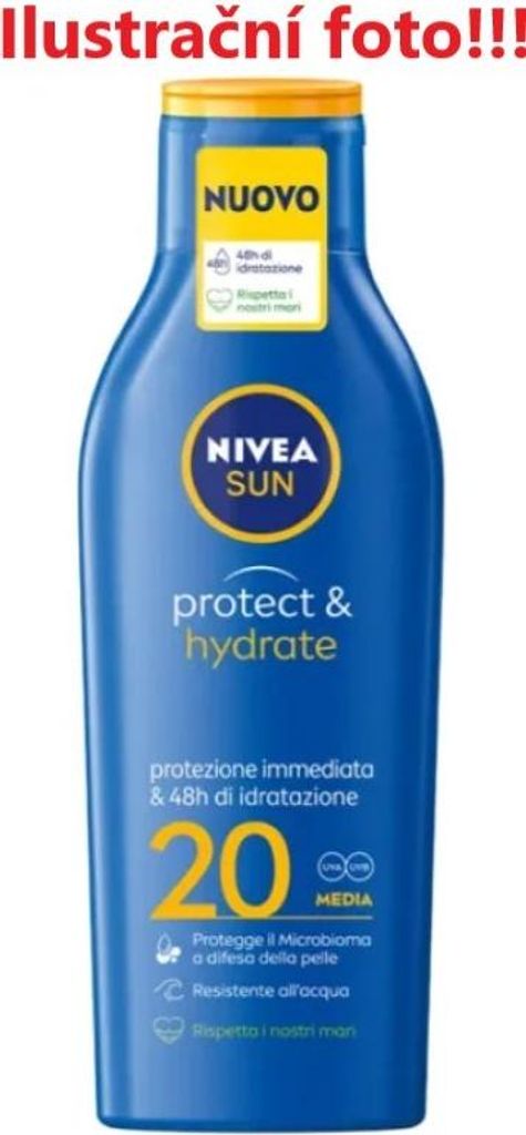 Nivea Sun Protect & Hydrate opaľovacie mlieko SPF 20 Media, Obrázok produktu 