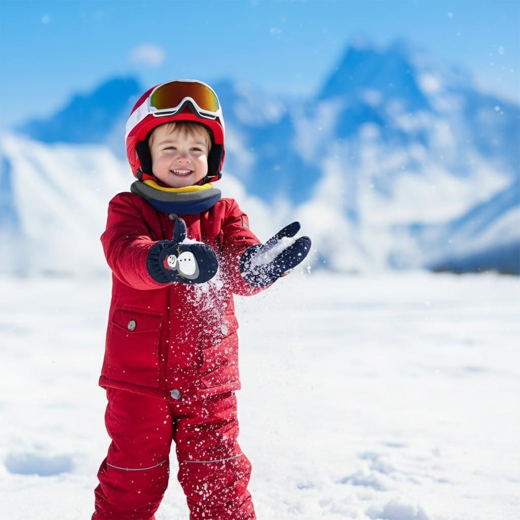 Handschuhe Kinder, Einfinger-Skihandschuhe, Snowboard, zum