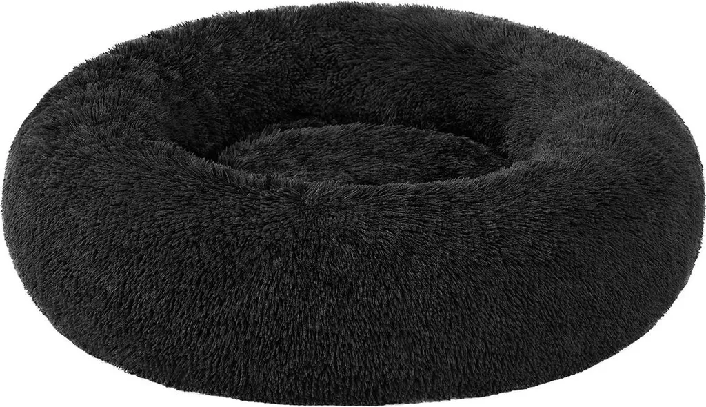 Lit pour chien noir profond avec rembourrage amovible central - Confort