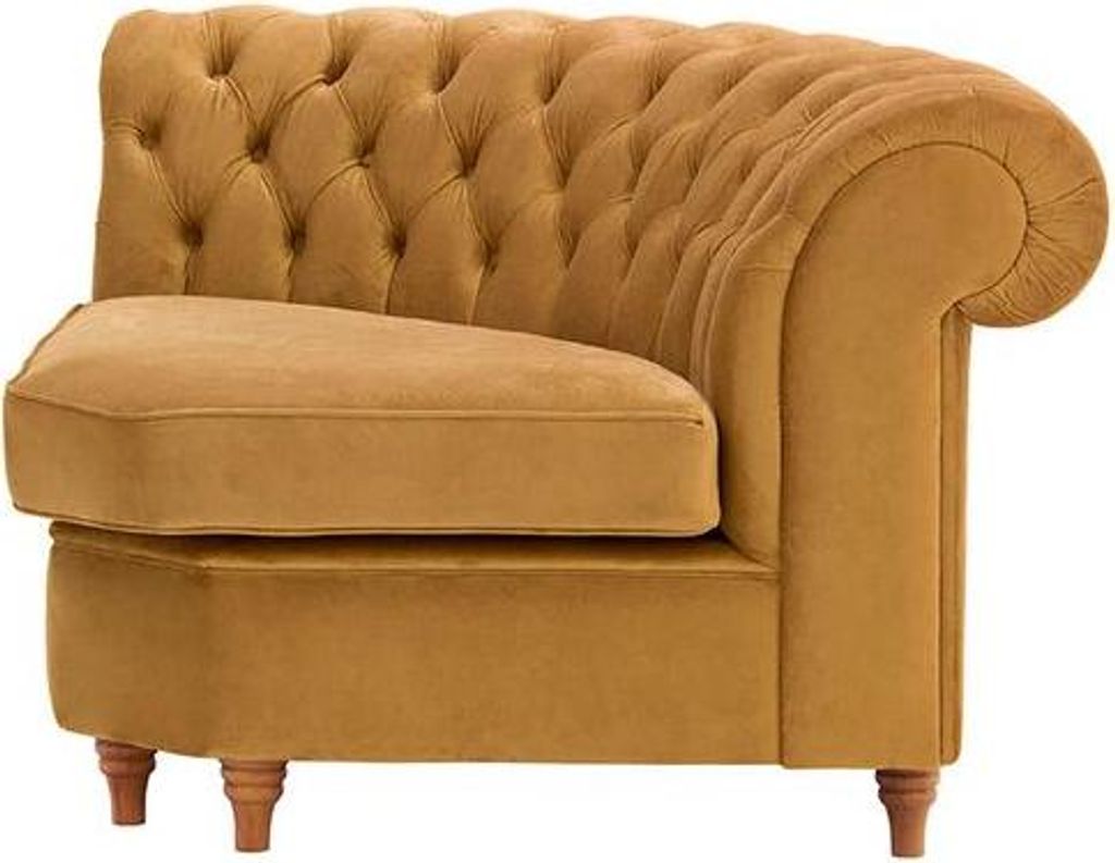 Chesterfield Modul - Eckmodul, abgerundet-Velluto-8-aveo