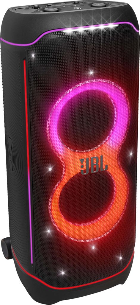 JBL PartyBox Ultimate – Kraftvoller Lautsprecher mit Bluetooth und Wifi Pro Sound mit Lichteffekten – Wasserfest und mit Rädern zum einfachen ...