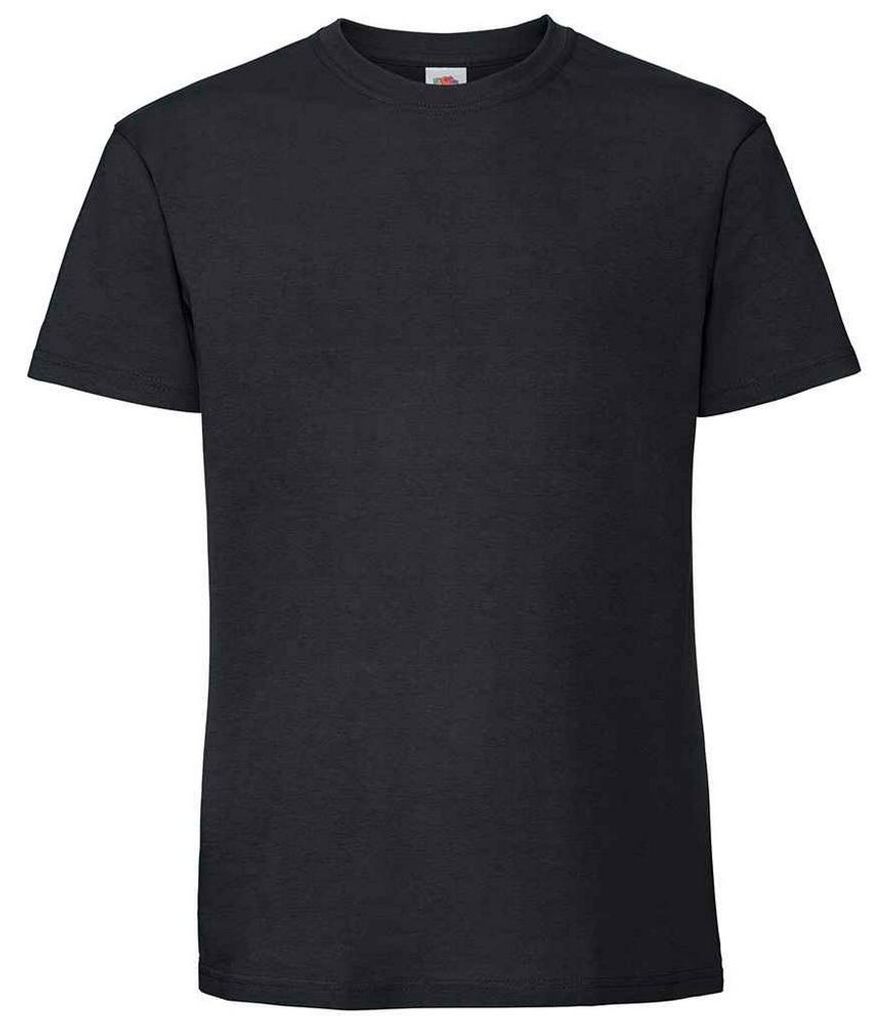 Fruit of the Loom - "Iconic 195 Premium" T-Shirt für Herren FK2657 (5XL) (Schwarz)