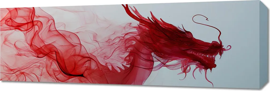 Quadro 90x30 cm L'ascesa del drago