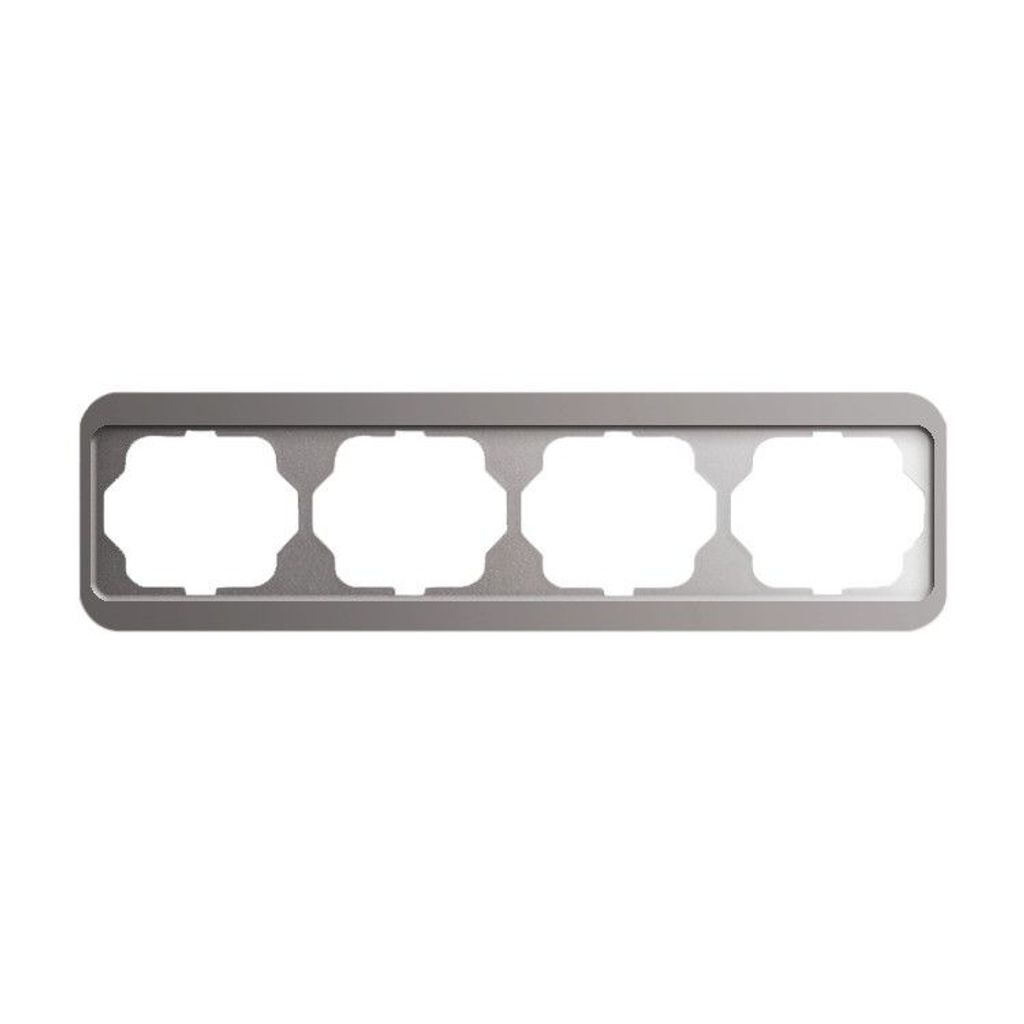 Busch-Jaeger Abdeckrahmen 4-fach Alpha Nea, platin, 1724-20