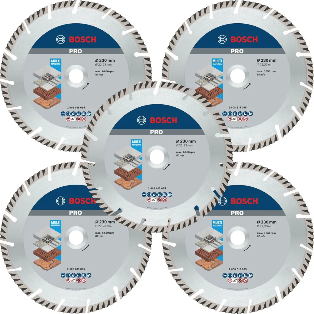Perché il Set 5 Dischi Bosch 230mm è il Migliore per l'Edilizia?