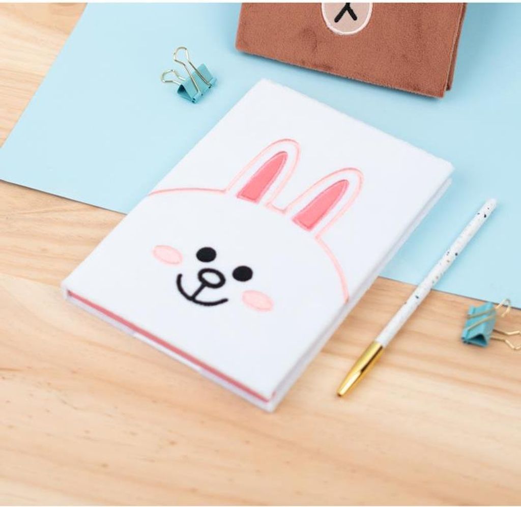 Line Friends - Plush Notebook A5 (white)
