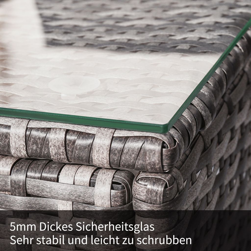 Flieks Rattan Gartenmöbel Sets 4 Sitzer, Polyrattan Produktbild 7