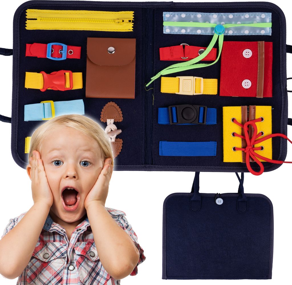 MalPlay Tableau Montessori 14 éléments de manipulation Image du produit 