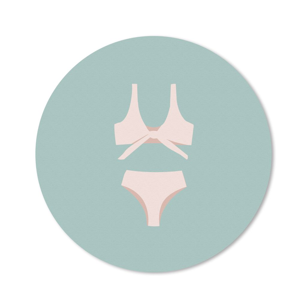 MuchoWow Mauspad Mousepad Sommer - Bikini - Pastell 20x20 cm - Mousepads - Maus Mat - Pad - Mausunterlage - Schreibtischmatte