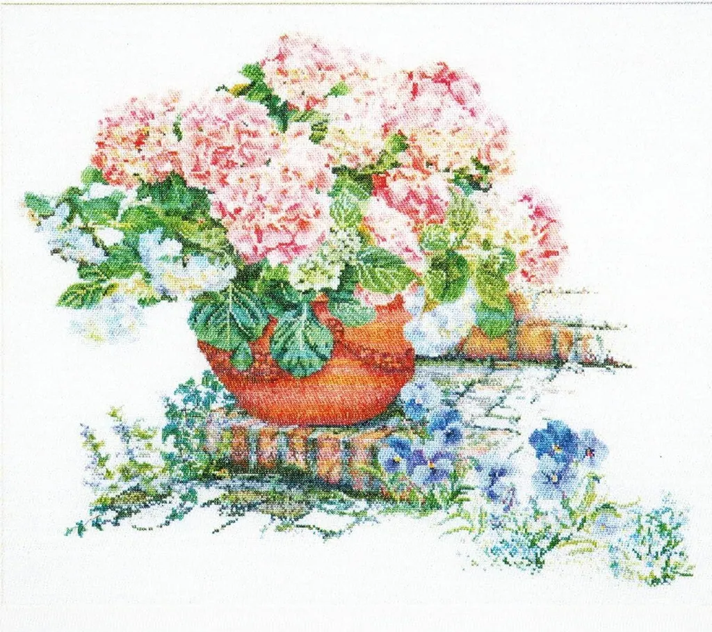Kit broderie complet point de croix compté facile avec toile Aida