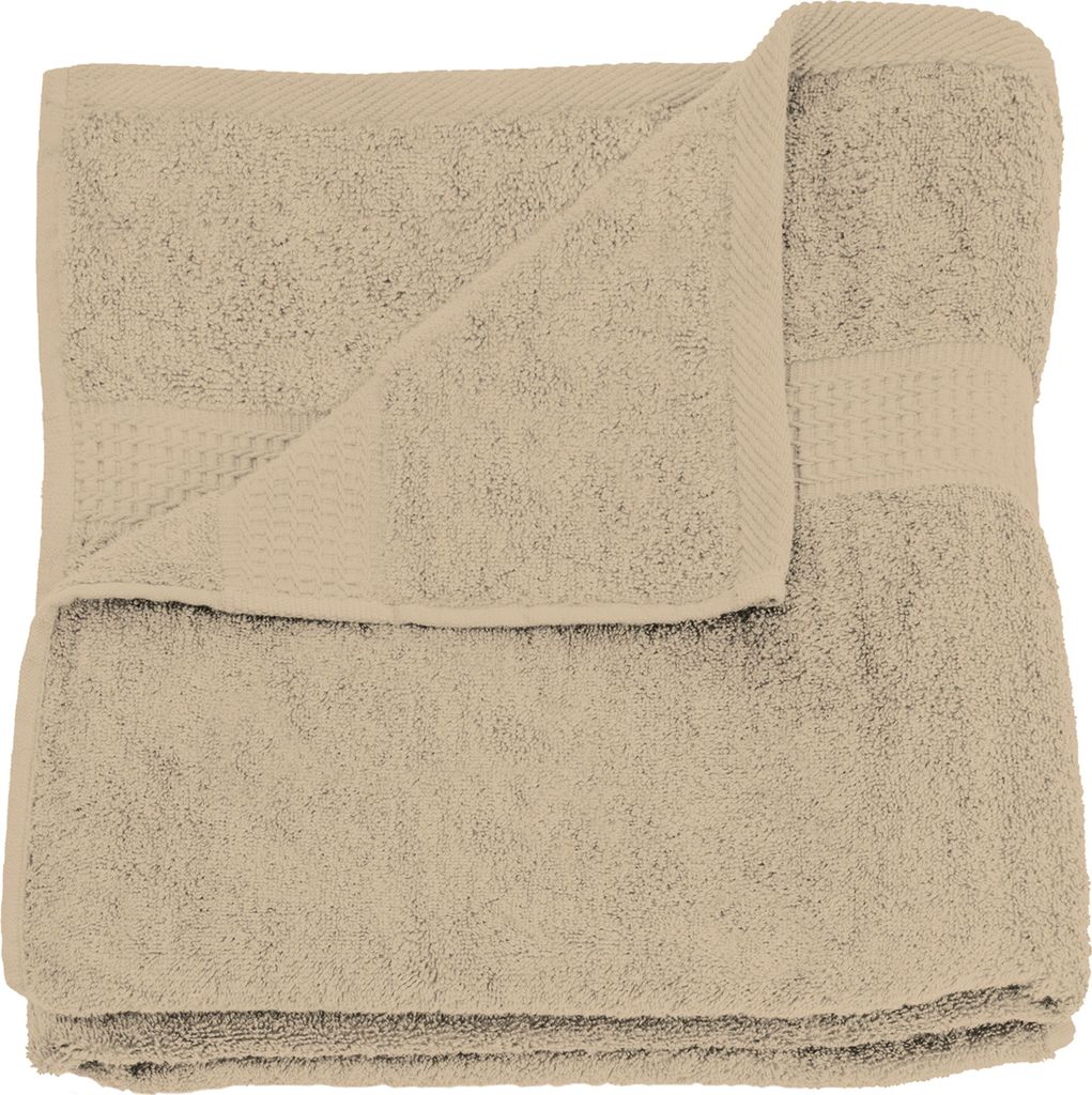 Badetuch beige 100x150 cm Baumwolle schnelltrocknend Produktbild 
