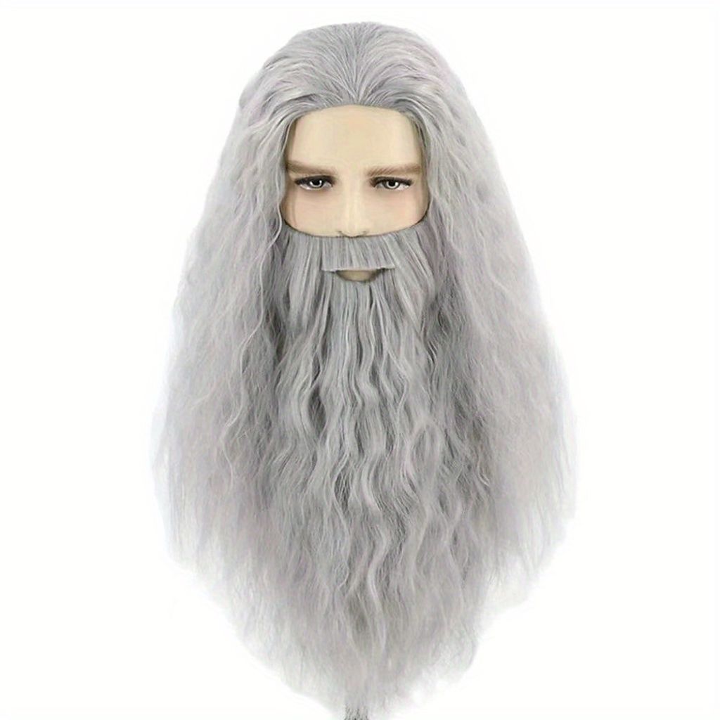 WIG ME UP - PW0174-ZA83 Perücke Herren Kurz Scheitel Karneval Alt Opa Blond Goldblond