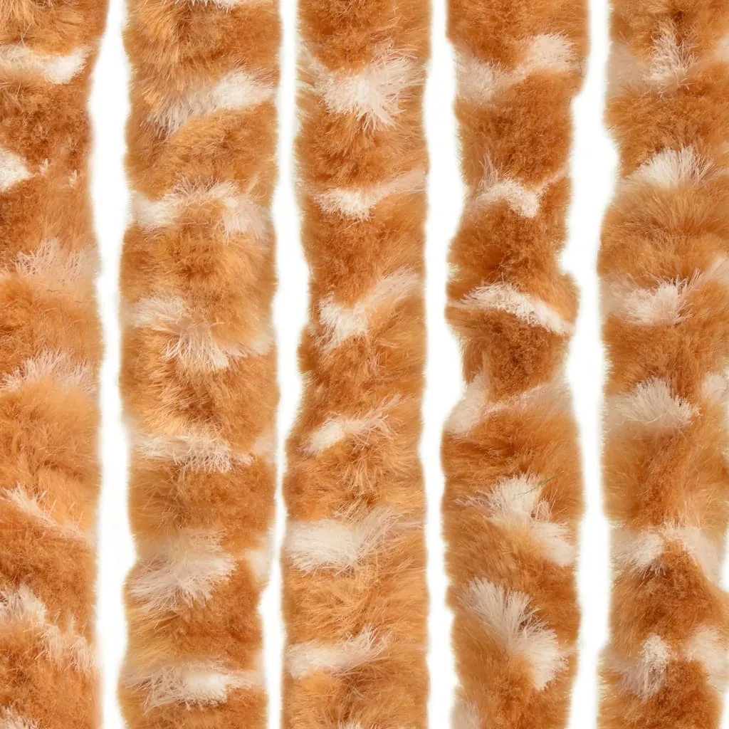 Rideau de porte chenille Fly 56x185 cm ocre et blanc par VidaXL - 9