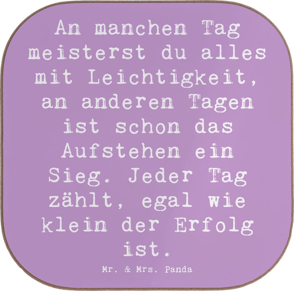 Mr. & Mrs. Panda Untersetzer für Gläser Spruch Leichtigkeit im Alltag - Lavendeltraum - Geschenk, inspirierend, gläseruntersetzer, Seele, Coaste...